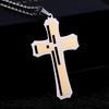 European & American Retro Men's Titanium Steel Cross Pendant Necklace