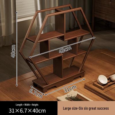 Chinese Style Teacup Display Rack