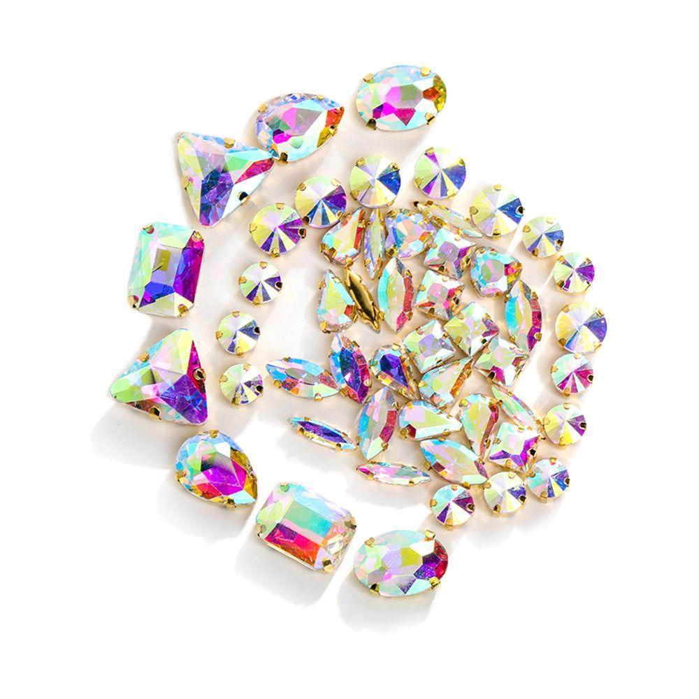 

Витражное стекло Прозрачное Золото Коготь Ювелирные аксессуары DIY Отделка Стразы Сумки Смешанный Кристалл Бриллиант