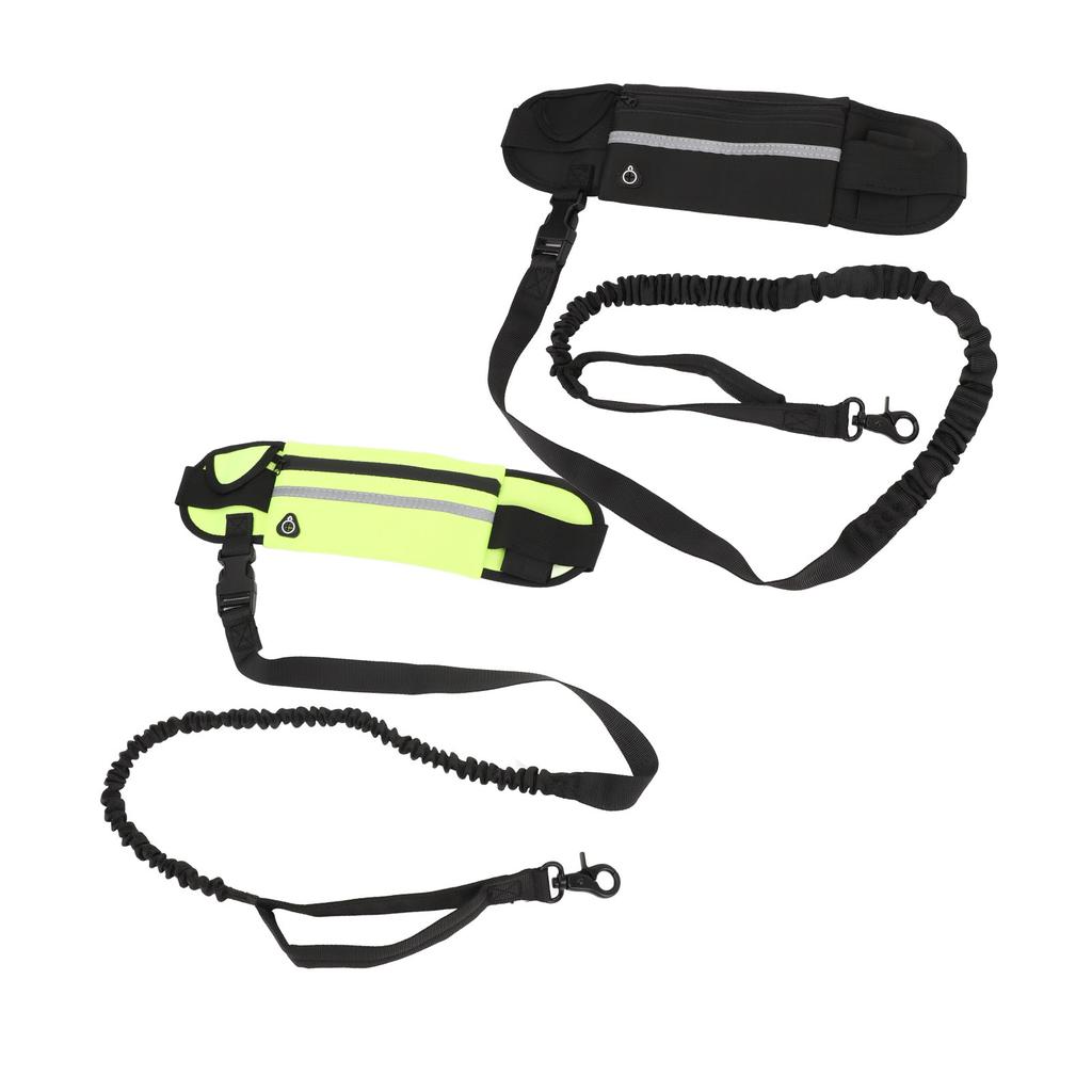 Hundelaufleine-Gürteltasche, reflektierende elastische Nylon-Hundeleine, Hüfttasche für Spaziergänge im Freien