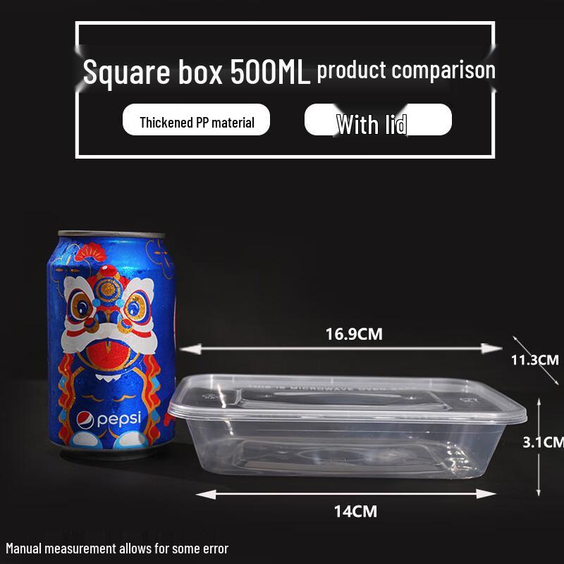 DYMAYKI Disposable Plastic Takeaway Meal Boxes with Lids
