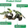 PINVNBY Branches for Reptiles,Crested Gecko Resin Climbing Tree Branch with Hideout Cave Bearded Dragon Tank Accessories Lizard Terrarium Habitat
