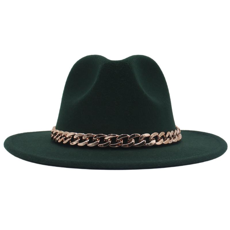 Acrylic Chain Men'S And Women'S Multi-Colored Stage Hat Woolen Felt Hat Jazz Top Hat Hat