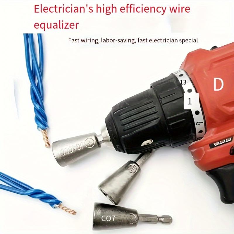 3-delat Elektrikerverktyg för Tvinning av Kablar - 2,5/4/6 mm, Borrfäste för Snabba Kabelanslutningar och Effektivt Arbete