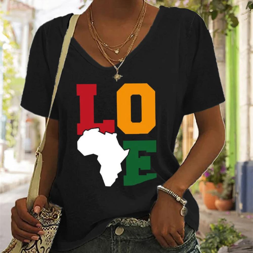 2022 sommer T Shirt Frauen Kurzarm V-ausschnitt Katze Drucken Tops Casual Streetwear Lose Damen T Größe gothic Top 5XL