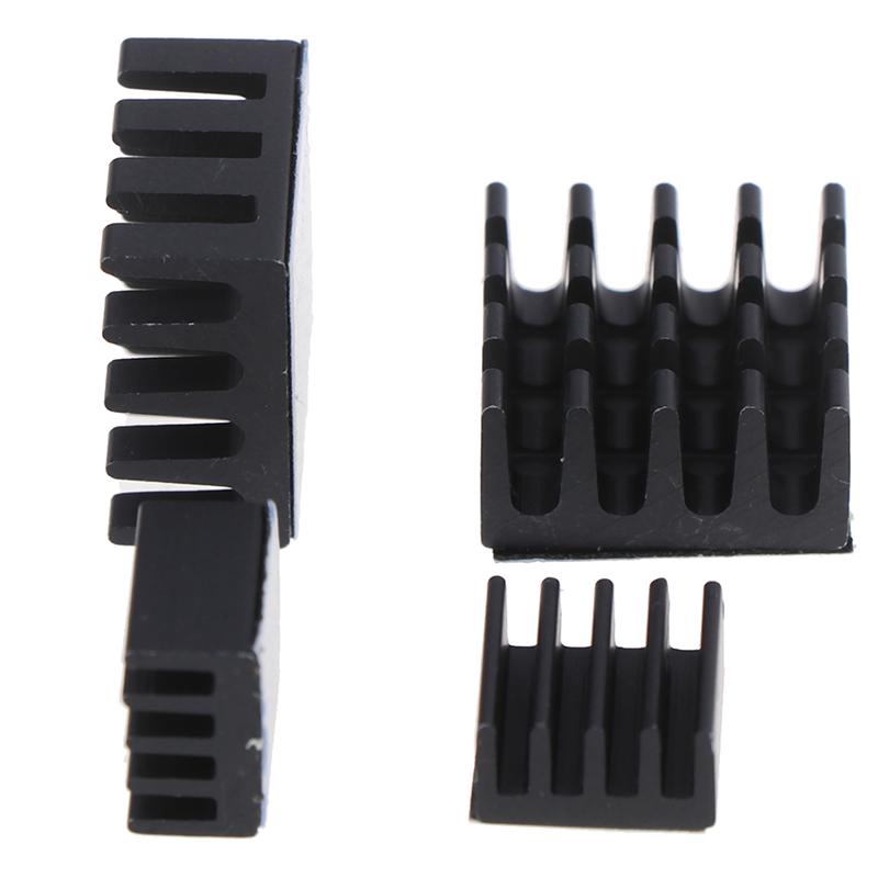 4Pcs Black Aluminum Heatsink Cooler Cooling Kit For Raspberry Pi 3/2 /Rpi B+