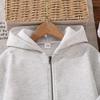 Kids' Korean Style Fleece-Lined Sportswear Set: Long-Sleeved Top & Pants for Autumn/Winter