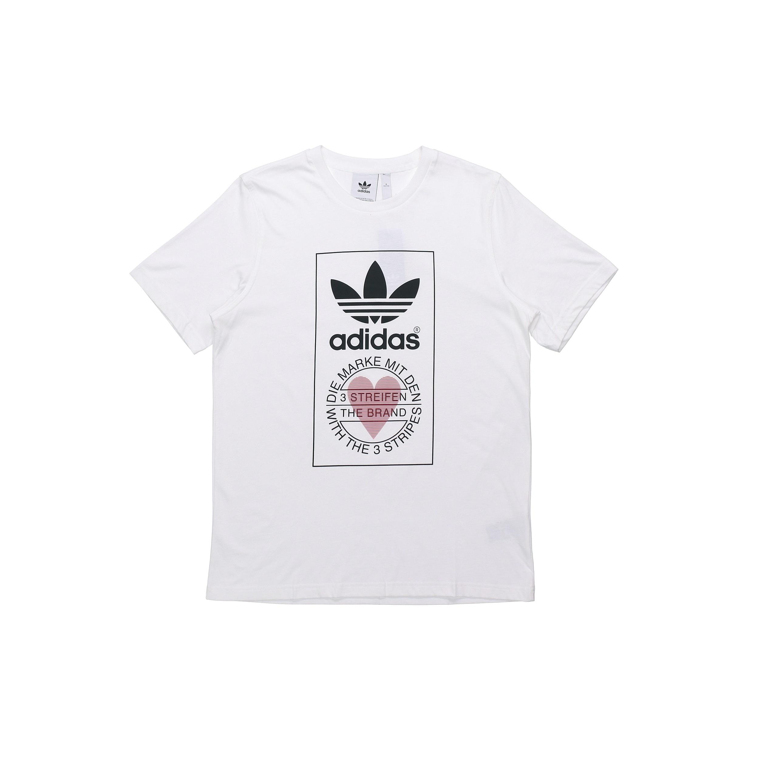 adidas originals Love Printing Short Sleeve White Men s GK7165 L