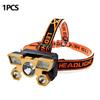 Powerful USB Rechargeable  5LED Headset Flashlight Outdoor Portable Fishing CampingHeadlights Hunting Torch HikingFront Lanterns