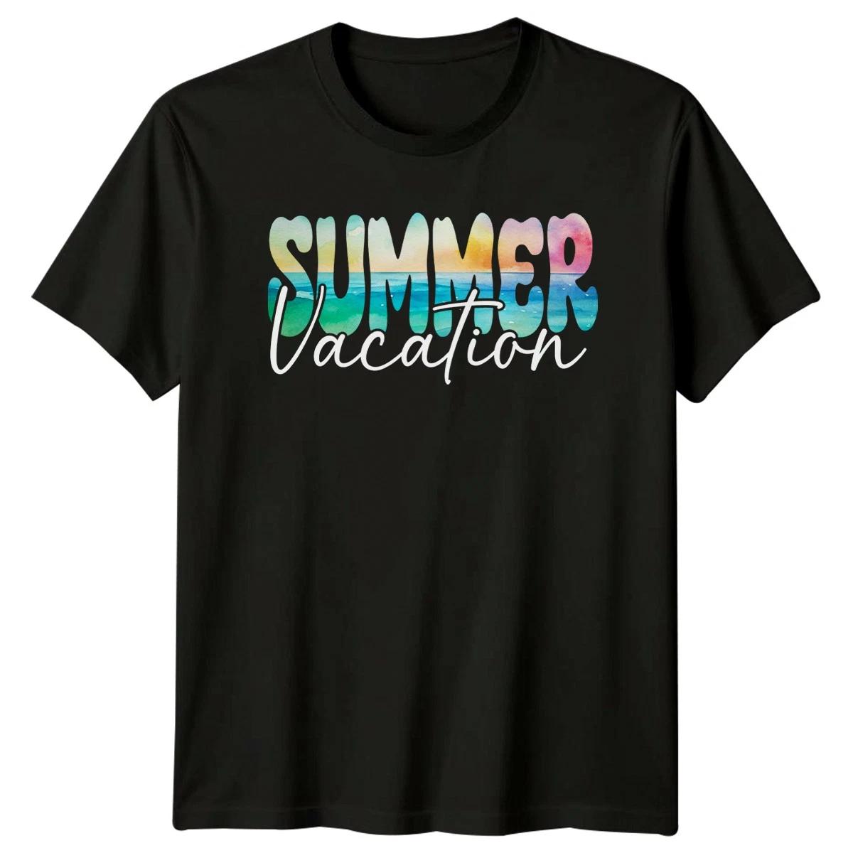 Summer Vacation T-Shirt Beach Tropical Summer Vacation Summer Holiday Gift S