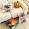 Coconut PPalm TTree ART Pillow Case Square DoubleSided Sofa Cushion Cover Bedroom Bedside Pillow Gift