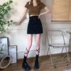 Women's Drawstring Bodycon Skirts Summer High Waist Slim Fit Vintage Black Bottoms Streetwear Y2K Clothing
