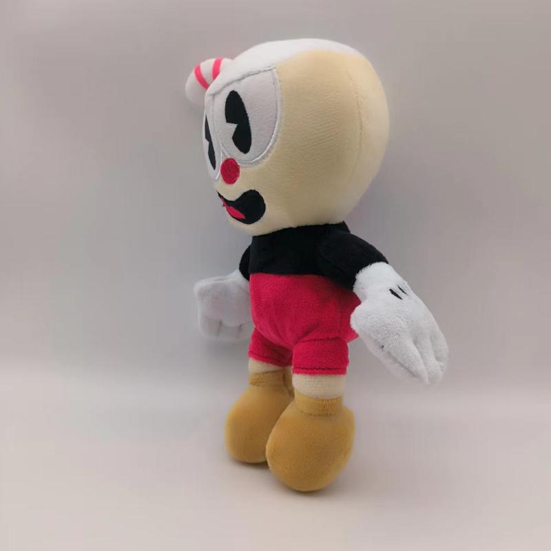 24cm Cuphead Plush Toys Mugman Game Doll Toys Adventure Game Soft Stuffed Plush for Kids Birthday Gift