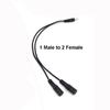 30cm 50cm 1 To 2 Way DC Power Adapter Splitter Cable 5.5mmx2.1mm 1 Male To 2 Female Extension Wire Cord