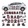 30Pcs Graduation Car Magnetic Stickers Waterproof Reusable 2026 Senior Grad Car Decorations Bumper Magnets for Refrigerator Metal Surfaces Party