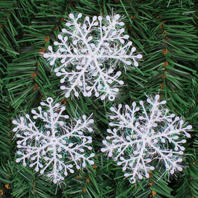 3Pcs 8/11/15/18/23cm Christmas Tree Snowflake Ornament Party Window Xmas Decor