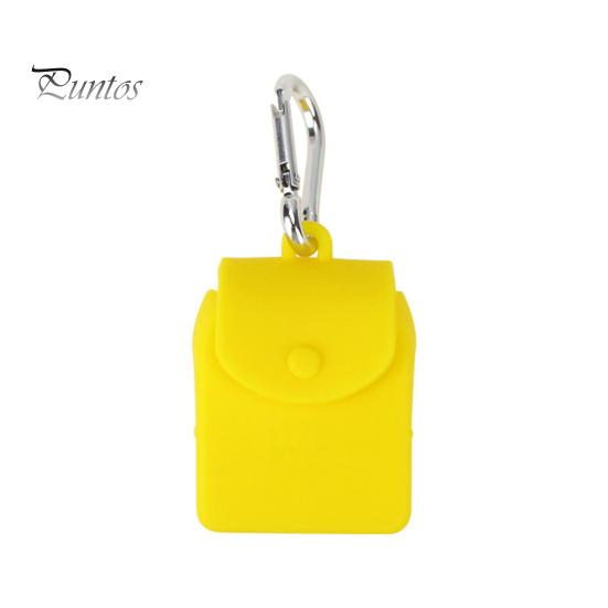 Mini Bag Keychain Storage Food Grade Soft Hangable Dustproof Silicone Travel Hook Design Portable Organizer Pouch Home Accessories