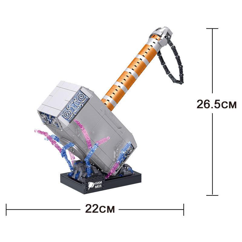 Кумедний Joy 975 деталей Молоток Тора Герої Іграшки Конструктор Головоломка Блок Цеглинка Дитячий Подарунок Хлопчикам #01037
