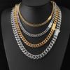 NUOYA Hight Quality Stainless Steel Cuban Necklace for Men 18K Gold Plated Miami Cuban Chain Hip Hop Necklaces Fashion Jewelry