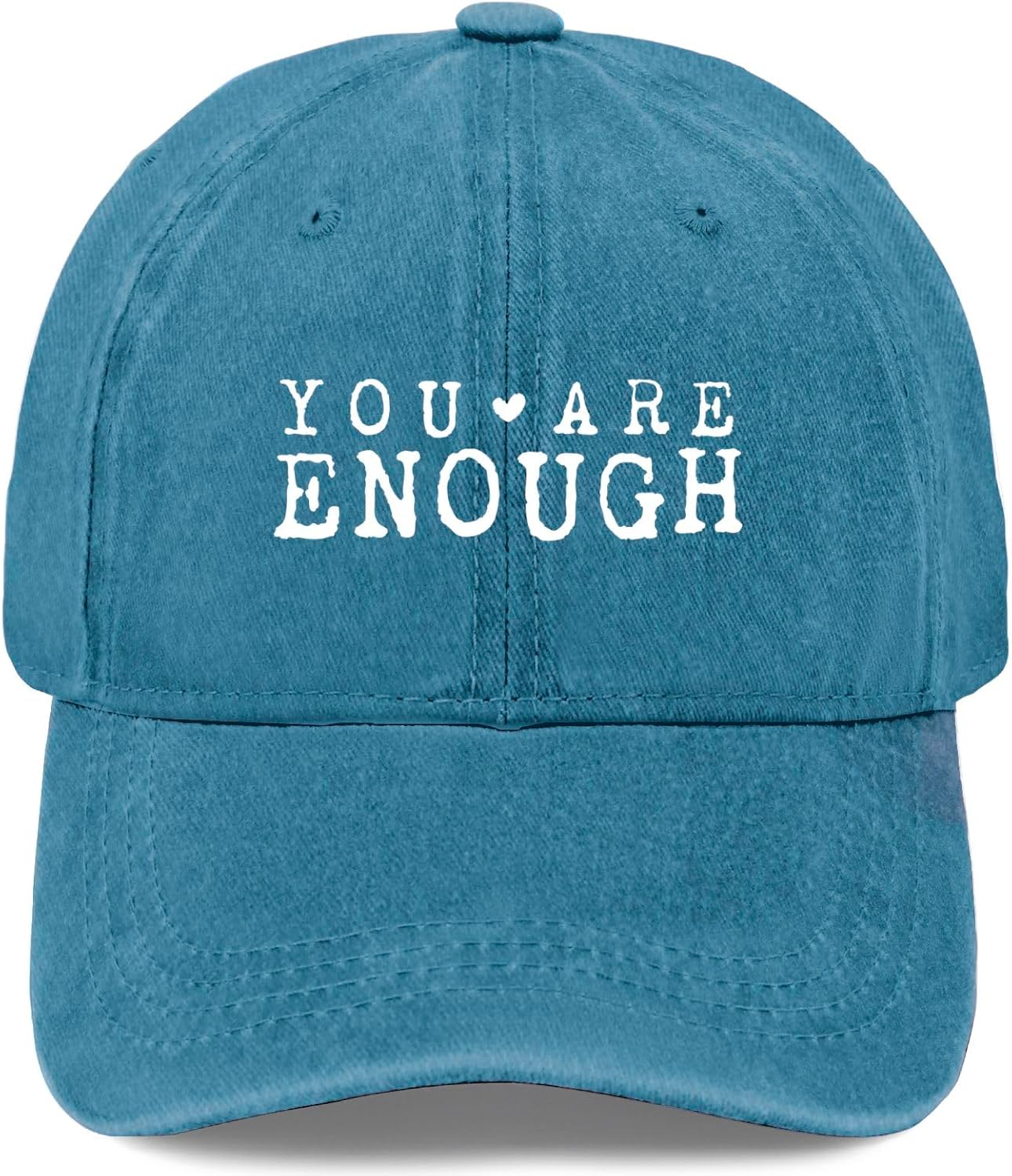 You Are Enough Baseball Cap Washed Distressed Polyester Casual Unisex Adult Vintage Cap One Size