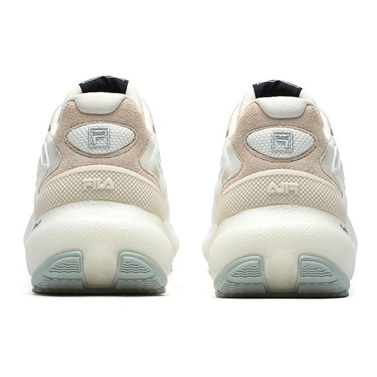 Fila Fusso Icona Fabric Top Layer Cowhide Double Suede Fashion Sports Low-Top Lifestyle Shoes Women Sneaker Coconut-White F12W213113FCF