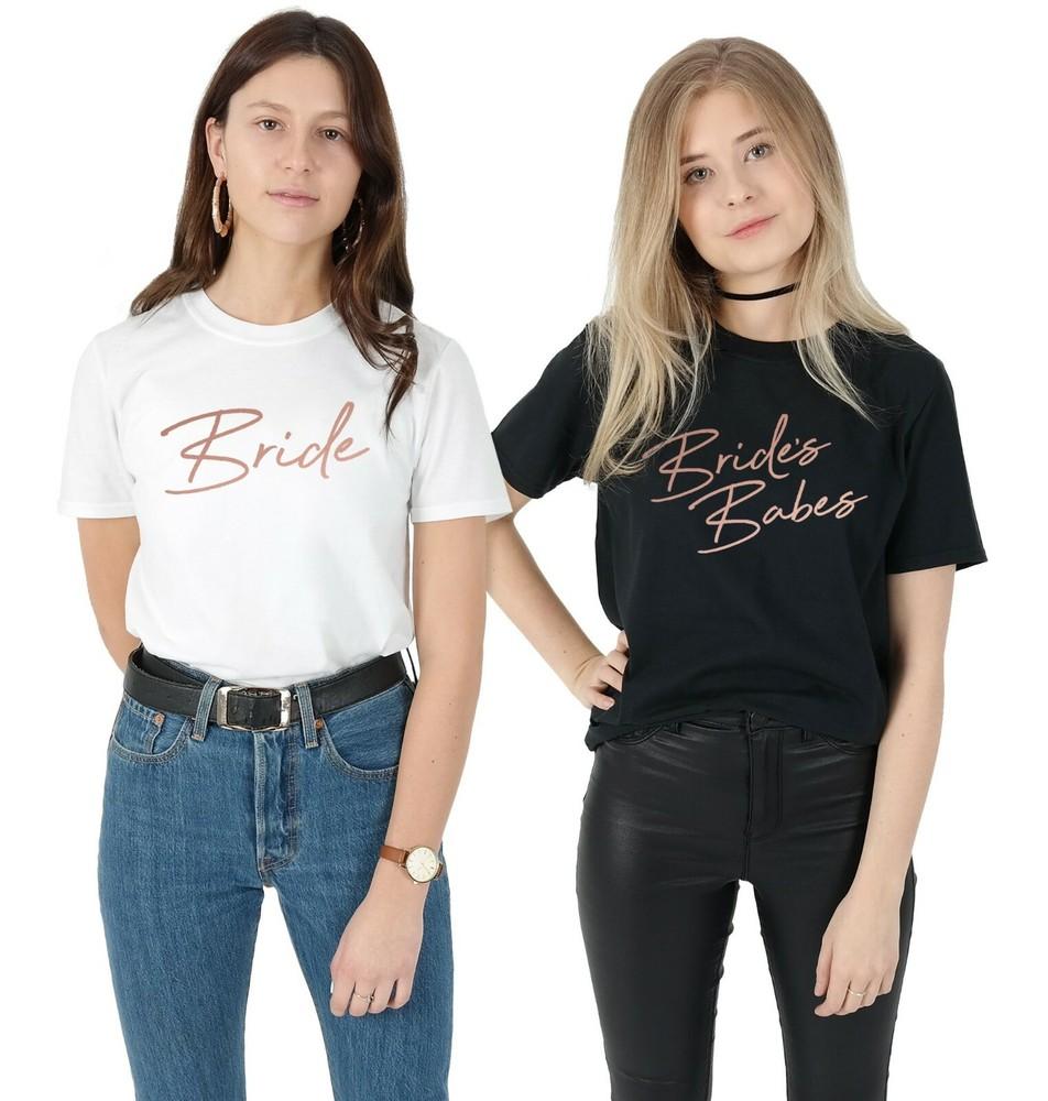 

Bride Bride s Babes T-shirt Matching Set Wedding Gift Hen Do Party Bridesmaids XL