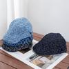 Retro denim leopard print forward hat children's temperament beret versatile trend cap show face small personality hat