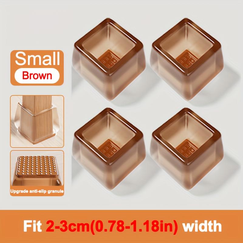 Upgrade Thick Super Wearproof Anti-Slip Granule Chair Leg Caps - Fit 0.79-1.18inch To 1.57-1.97inch Diameters and Widths - Plastic -Silent and Durable
