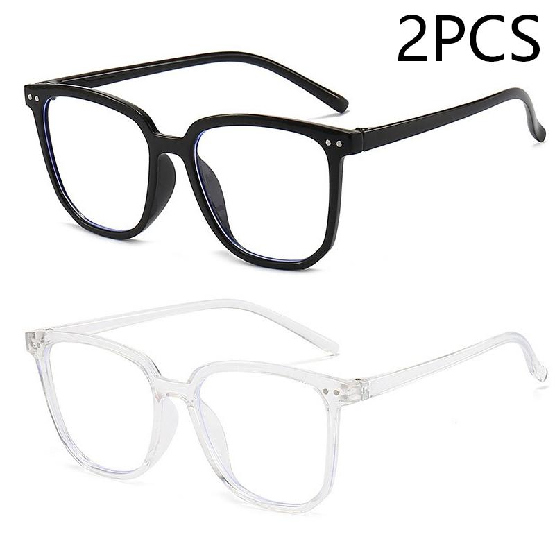 Anti-blue Light Glasses for Women with Regular Eyeglass Frame Finished Retro Flat Light Frame