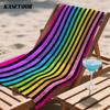 Rainbow Stripes Oversized Microfiber Beach Towel Sand Proof Quick Dry, Absorbent for Swimming Pool Travel Camping