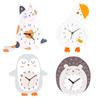 Charming Animal Cartoon Wooden Wall Clock - Silent Decoration for Living Room, Kids' Room, or Classroom