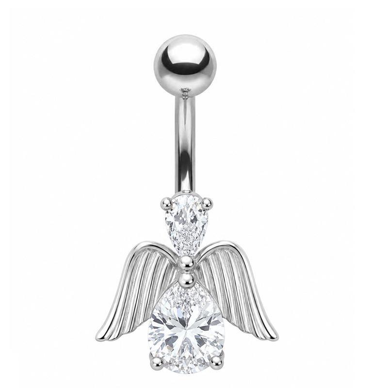 Stainless Steel Belly Button Rings For Women Crystal Navel Piercing Body Jewelry For Beach Use