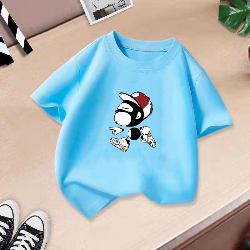 Kinder T-Shirt Rundhals Kurzarm T-Shirt Kinder 100% Baumwolle Kleidung 2-13J Auto bedrucktes T-Shirt