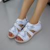 2025 Spring New Round Head Breathable Casual Sandals Women's Foreign Trade Large Size Flat Beach Sandals Women