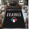 France National Football Team Printed Flannel Area Rug Non Slip Soft Polyester Floor Carpet Indoor Decor Mat for Bedroom Living Room Sofa
