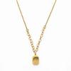 Non-fading Titanium Steel Simple Letter Pendant Necklace for Women – Heart Chain, Cool Style, Internet Celebrity Jewelry