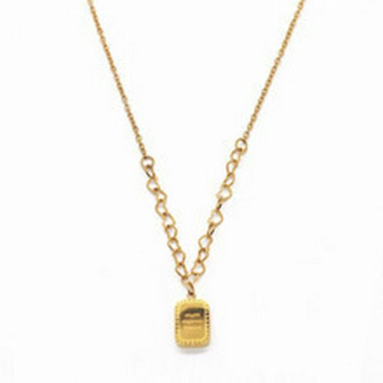 Non-fading Titanium Steel Simple Letter Pendant Necklace for Women – Heart Chain, Cool Style, Internet Celebrity Jewelry