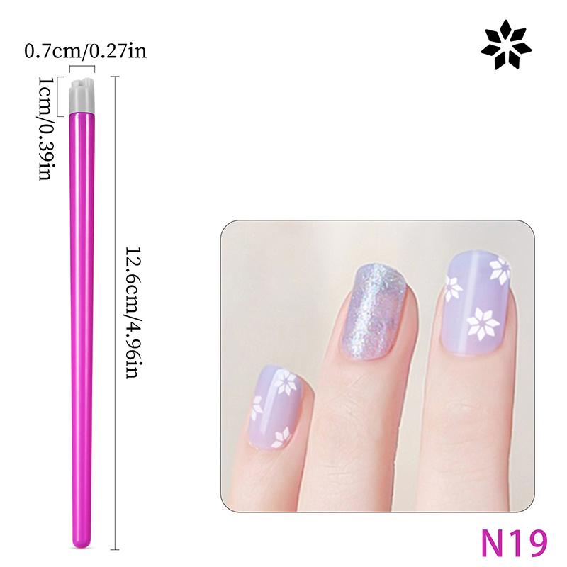 1Pcs Nail Art Stamp Pen Diy Floral Butterfly Nail Graffiti Nail Dotting Tools Polishing Painting Drawing Manicure Tools