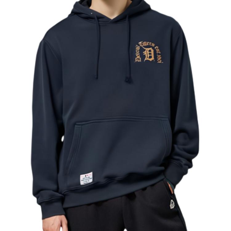 New Era MLB Series Detroit Tigers Solid Color Pullover Hoodie Unisex hoodies Navy-Blue 12715345