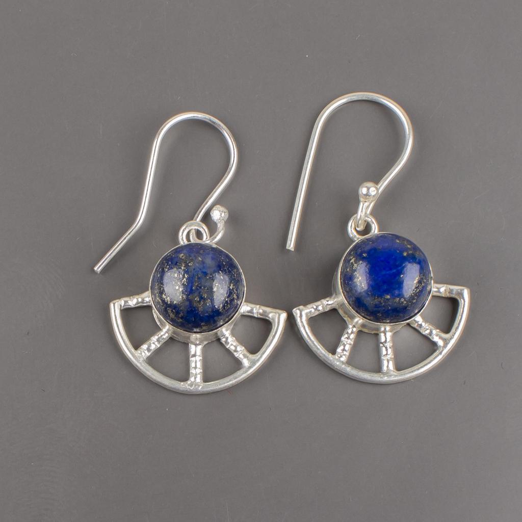 Lapis Lazuli Earrings Handmade Jewelry, 925 Solid Sterling Silver Earrings Designer Gemstone Jewelry Earrings, Gift For Mom