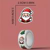 500 PCS Christmas Snowman Stickers - Glossy, Animal Print, Self-Adhesive Paper Seals, Single Use, Irregular Shape, Vivid Colors, Perfect for Gifts