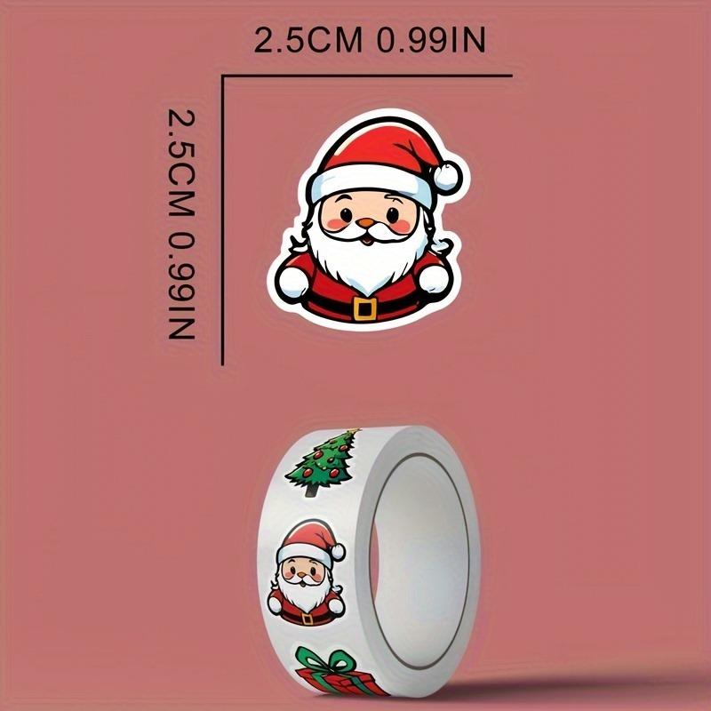 500 PCS Christmas Snowman Stickers - Glossy, Animal Print, Self-Adhesive Paper Seals, Single Use, Irregular Shape, Vivid Colors, Perfect for Gifts