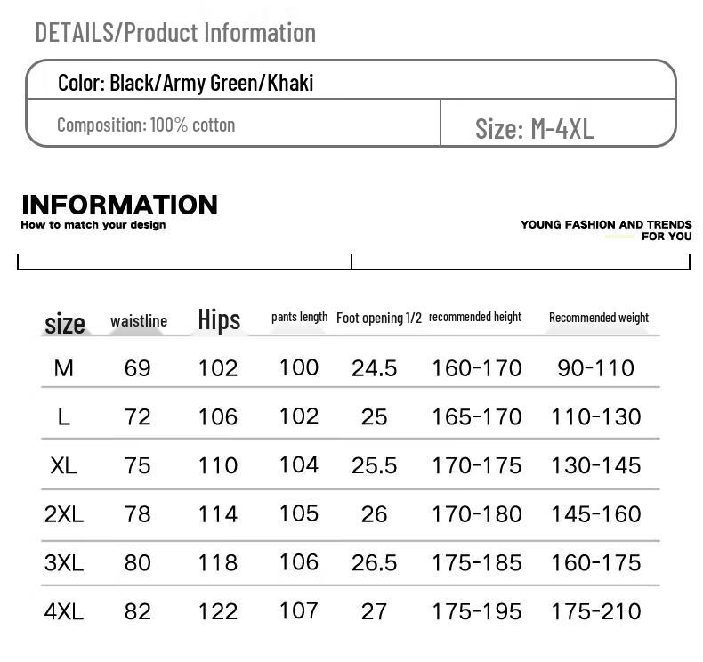 NASA MARVEL Men's Slim Straight Pure Cotton Cargo Jogger Pants