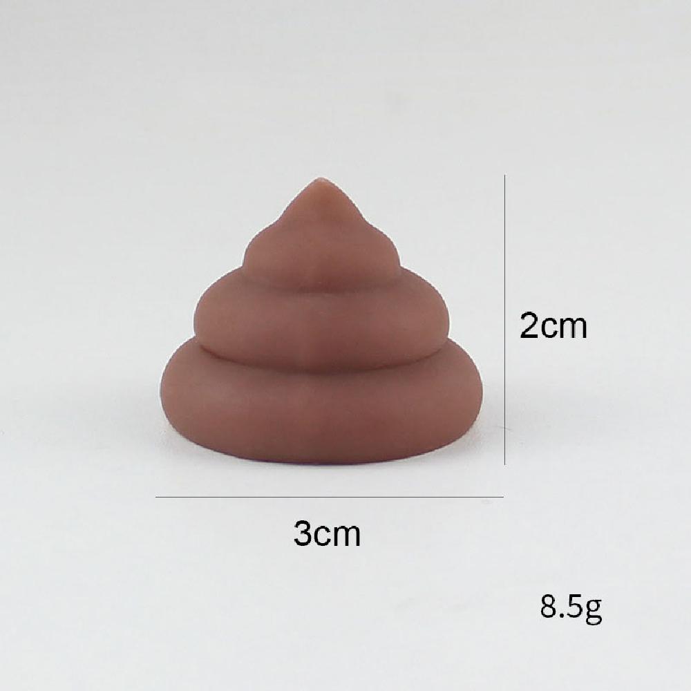 3 Pcs Novelty Funny New Mini Cute Cartoon Poop Squeezing Poop Fidgety Fingertip Squishy Toys Spoofs Props Party Games Kids Toy