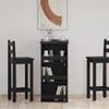 Bar Table with Shelf Black Oak Effect 102 X 50 X 103.5 Cm