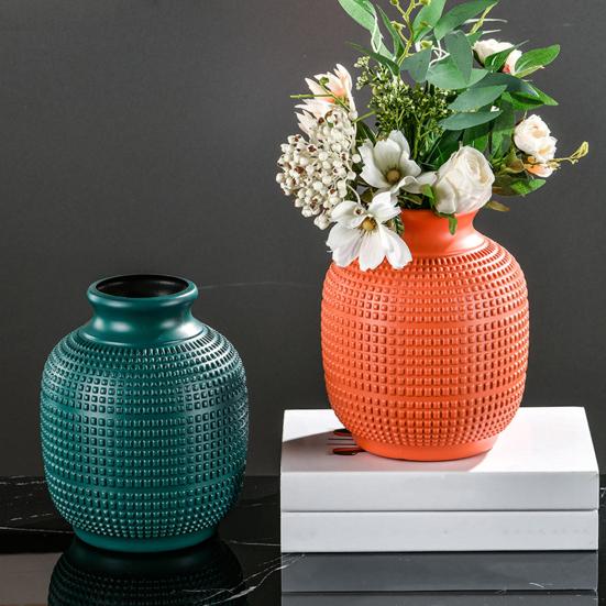 Plastová váza na květiny Vnitřní Venkovní Moderní Držák na skutečné sušené květiny Květinová aranžmá Nádoba Obývací pokoj Stůl do ložnice Dekorace