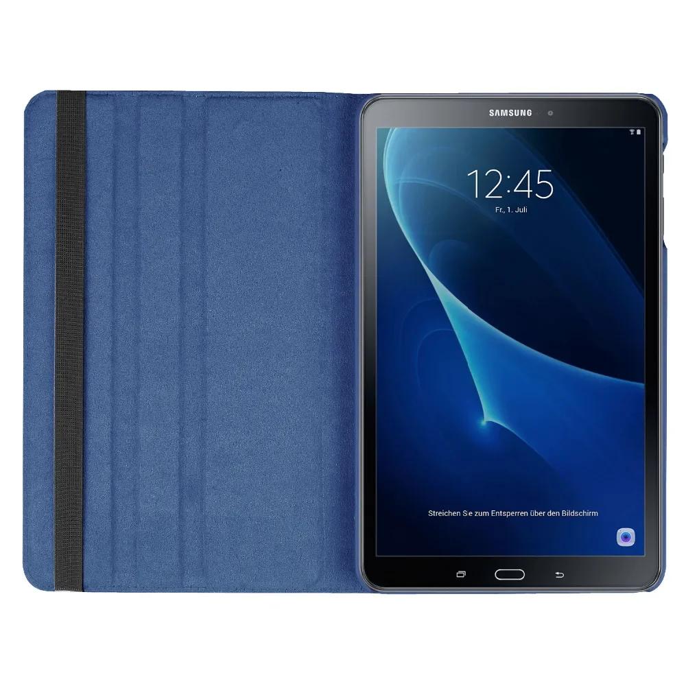 Tab A6 10.1 Hülle 360 Grad drehbare Folio PU-Leder Hülle Klapphülle Für Samsung Galaxy Tab A 6 10.1 T580 T585 10.1" Tablet Hülle
