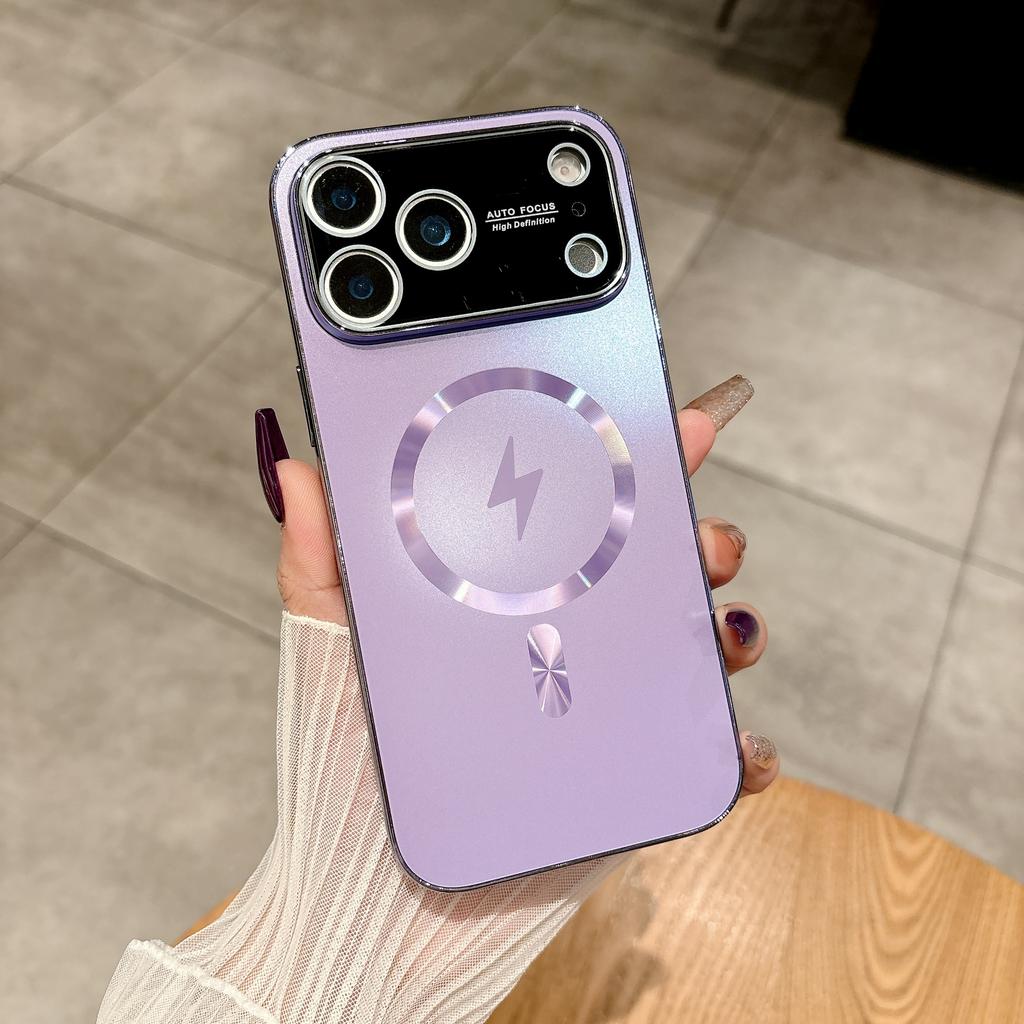 Plain Skin Friendly Electorplating Magnetic Case For iPhone 17 Pro Max 16 15 14 13 With Camera Lens Coverage Protector Tik Tok