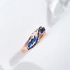 Sparkling Purple Zircon Rings For Women Luxury  Gold Color Unusual Party Wedding Jewelry Daily Accessories