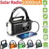 10000mAh Emergency Radio Solar Powered SOS Alarm LED AM FM Hand Crank Weather Radio Torch Reading Lamp Camping Power Bank
